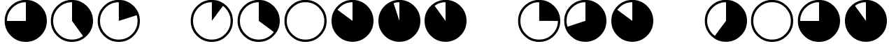 Pie charts for maps font - Piechartsformaps.ttf