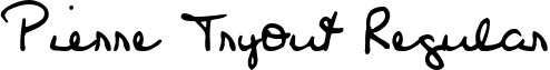 Pierre Tryout Regular font - PierreTryout.ttf