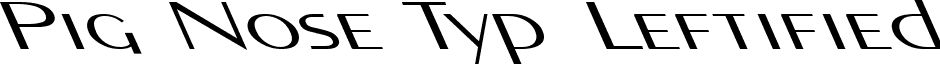 Pig Nose Typ Leftified font - PigNoseTypLeftified.ttf