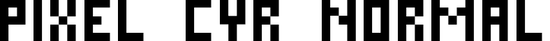 Pixel Cyr Normal font - PixelCyrNormal.ttf