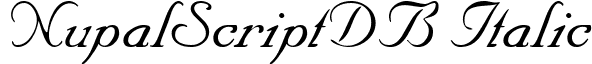 NupalScriptDB Italic font - NupalScriptDBItalic.ttf