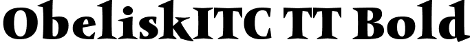 ObeliskITC TT Bold font - OBELIB.ttf