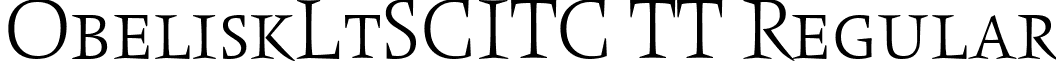 ObeliskLtSCITC TT Regular font - OBELLS.ttf