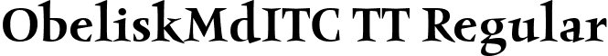 ObeliskMdITC TT Regular font - OBELMI.ttf