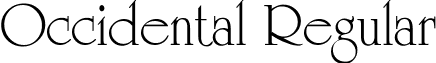 Occidental Regular font - OCCIDENT.ttf