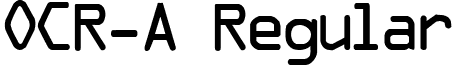 OCR-A Regular font - OCR-A Regular.ttf