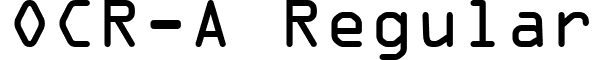 OCR-A Regular font - OCR-ABT.ttf