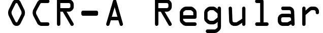 OCR-A Regular font - OCR-A.ttf