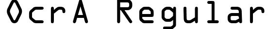 OcrA Regular font - OcrA.ttf