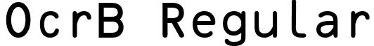 OcrB Regular font - OcrB2.ttf