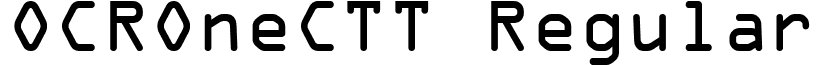 OCROneCTT Regular font - OCR55__C.ttf