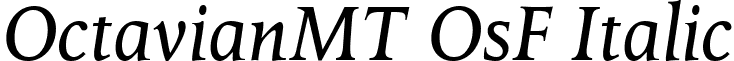 OctavianMT OsF Italic font - ocio.ttf