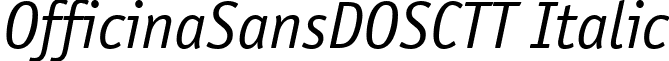 OfficinaSansDOSCTT Italic font - OSN46__D.ttf