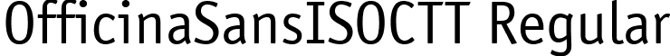 OfficinaSansISOCTT Regular font - OSN45__I.ttf