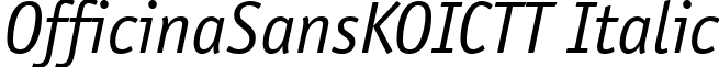 OfficinaSansKOICTT Italic font - OSN46__K.ttf