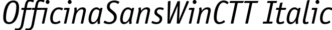 OfficinaSansWinCTT Italic font - OSN46__W.ttf