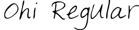 Ohi Regular font - OhiRegular.ttf