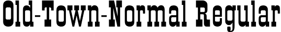 Old-Town-Normal Regular font - OLD-TOW1.ttf