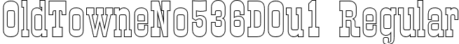 OldTowneNo536DOu1 Regular font - OldTowneNo536DOu1.ttf