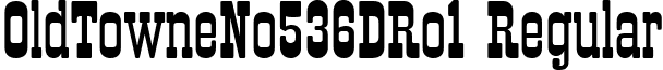 OldTowneNo536DRo1 Regular font - OldTowneNo536DRo1.ttf