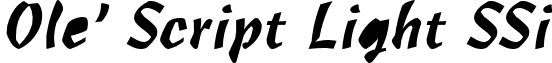 Ole' Script Light SSi font - OleScriptLightSSiLight.ttf