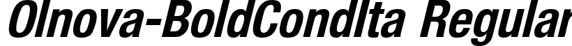 Olnova-BoldCondIta Regular font - Olnova-BoldCondIta.ttf