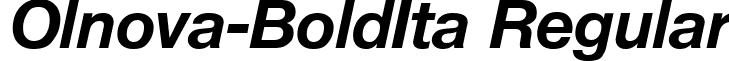 Olnova-BoldIta Regular font - Olnova-BoldIta.ttf