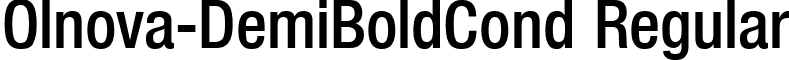 Olnova-DemiBoldCond Regular font - Olnova-DemiBoldCond.ttf