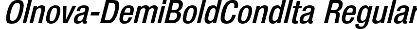 Olnova-DemiBoldCondIta Regular font - Olnova-DemiBoldCondIta.ttf