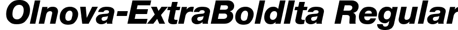 Olnova-ExtraBoldIta Regular font - Olnova-ExtraBoldIta.ttf