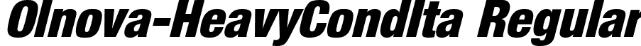 Olnova-HeavyCondIta Regular font - Olnova-HeavyCondIta.ttf