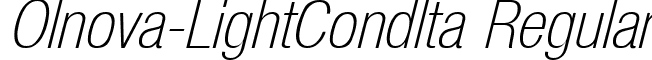 Olnova-LightCondIta Regular font - Olnova-LightCondIta.ttf