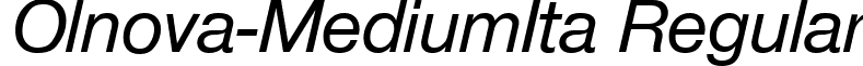 Olnova-MediumIta Regular font - Olnova-MediumIta.ttf