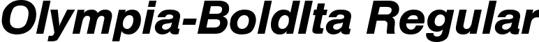 Olympia-BoldIta Regular font - Olympia-BoldIta.ttf