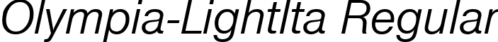 Olympia-LightIta Regular font - Olympia-LightIta.ttf