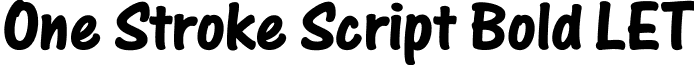 One Stroke Script Bold LET font - OneStrokeScriptBoldLETPlain-.ttf