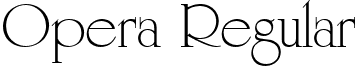 Opera Regular font - Opera.ttf