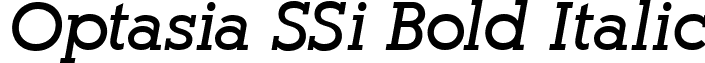 Optasia SSi Bold Italic font - OptasiaSSiBoldItalic.ttf