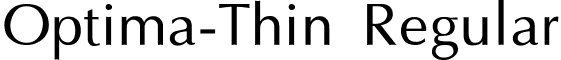 Optima-Thin Regular font - Optima-Thin.ttf