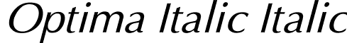 Optima Italic Italic font - optm.ttf