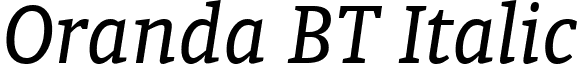 Oranda BT Italic font - OrandaItalicBT.ttf