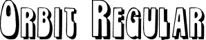 Orbit Regular font - ORBIT.ttf