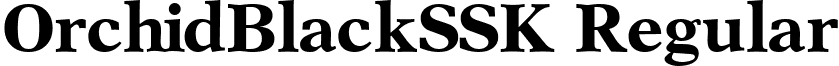 OrchidBlackSSK Regular font - OrchidBlackSSK.ttf