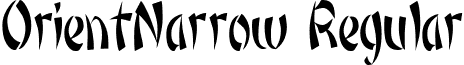 OrientNarrow Regular font - decorative-stylisticorientnarrow-regular.ttf