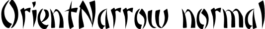 OrientNarrow normal font - orientnarrowregular.ttf