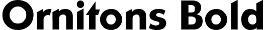 Ornitons Bold font - ornitons bold.ttf