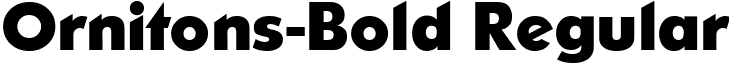Ornitons-Bold Regular font - Ornitons-Bold.ttf