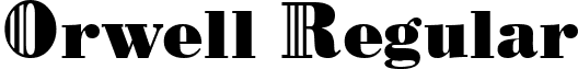 Orwell Regular font - Orwell.ttf