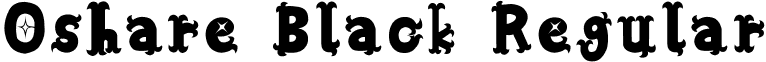 Oshare Black Regular font - OshareBlack.ttf