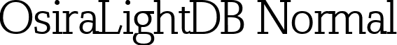 OsiraLightDB Normal font - OsiraLightDBNormal.ttf